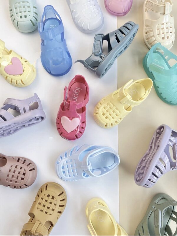 Sandálias romanas infantis com velcro, sapatos de gladiador infantil, sandálias de grife para meninos e meninas, cor sólida casual, nova, verão