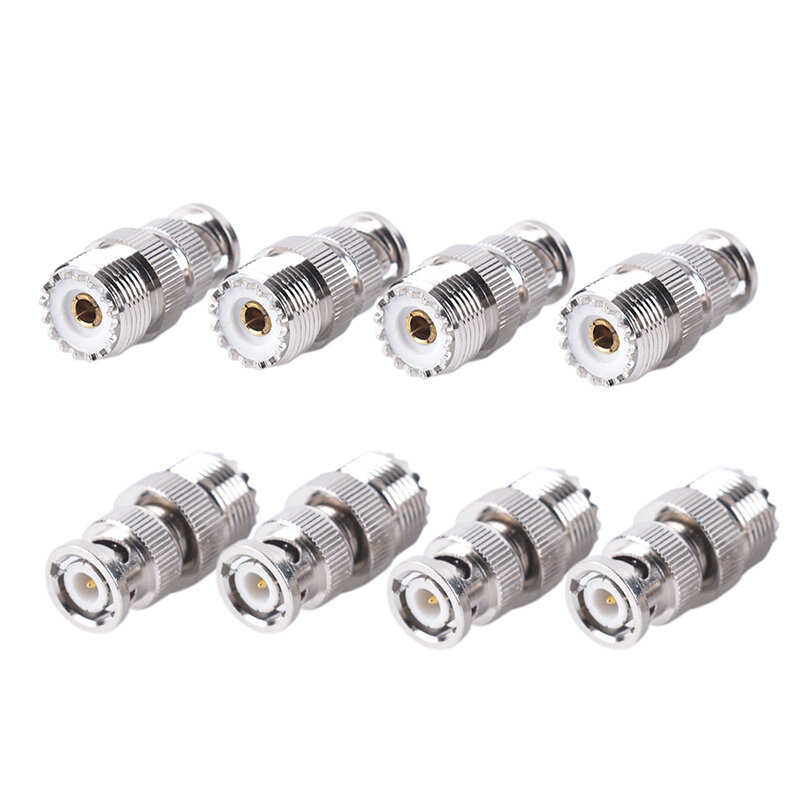 BNC Male Plug To SO239 UHF PL-259 Jack RF Female Coaxial Adapter Cable Connector