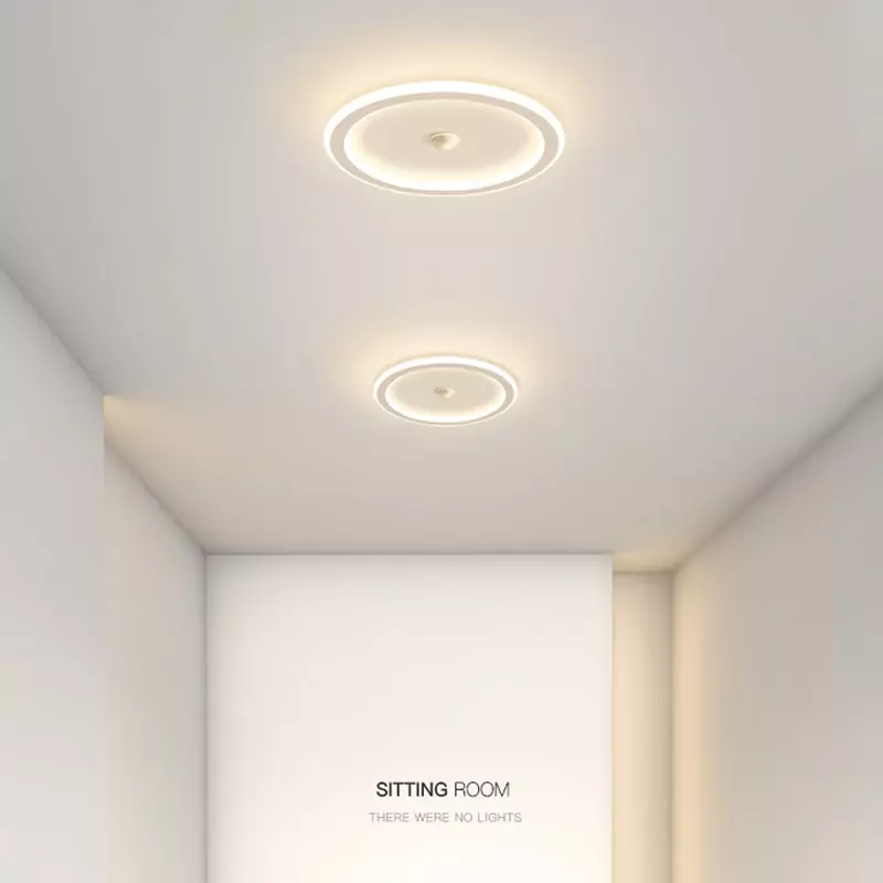 โคมไฟติดเพดาน LED แบบทันสมัยสำหรับห้องรับแขกห้องนอนทางเดินหรือทางเดินหรือทางเดินเซ็นเซอร์ตรวจจับการเคลื่อนไหวไฟติดเพดานโคมไฟระย้า