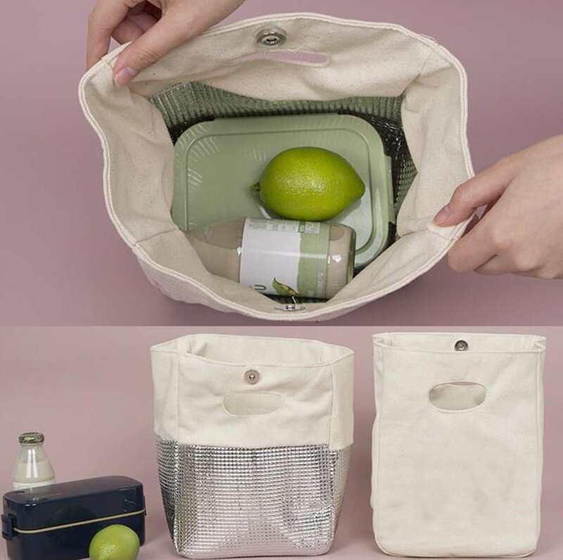 Mittagessen Tasche Kühler Tote Tragbare Isolierte Box Braut Element Gedruckt Thermische Kalt Lebensmittel Container Picknick Reise Lunchbox Handtasche