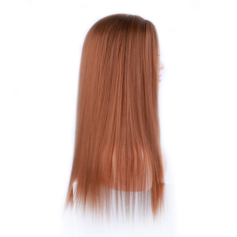 Peruca reta skily com peruca longa da mistura do cabelo humano com para a máquina completa indiana glueless preta das mulheres feita com destaque
