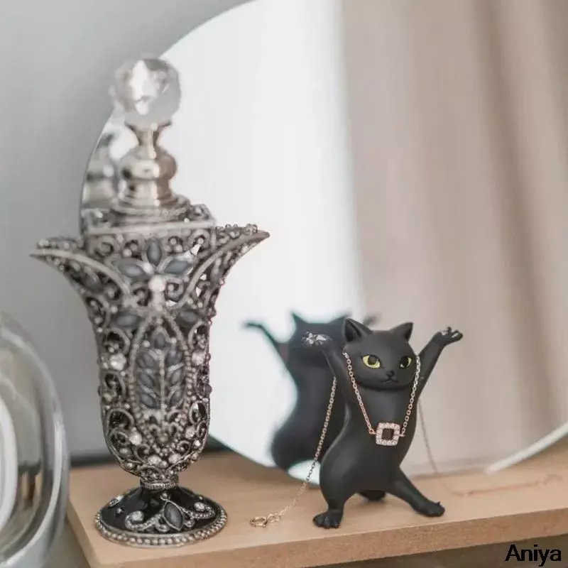 Porte-stylo drôle de chat pour la décoration de la maison, jouet de maintien de tout, ensemble de rangement de chaton charmant, support rapide d'écouteur, décoration de festival, ensemble de 5 pièces