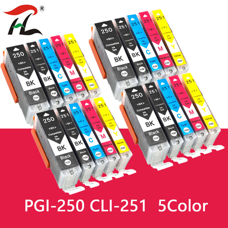 Cartucho de tinta PGI250 PGI-250 CLI-251, para Canon PIxma MG6620, MX922, MG5620, MG5420, MG6320, MX922, MG6420, MG7520, MG5520, iP7220