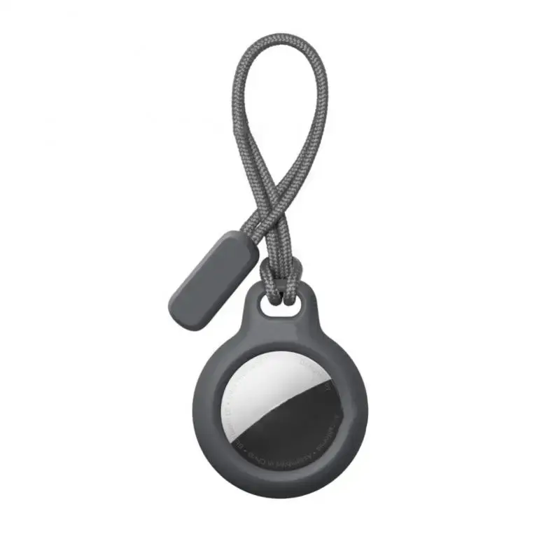 Pemegang aman dengan tali untuk Apple Airtag casing penutup pelindung Bumper Tracker aksesoris antigores gantungan kunci udara tag Case