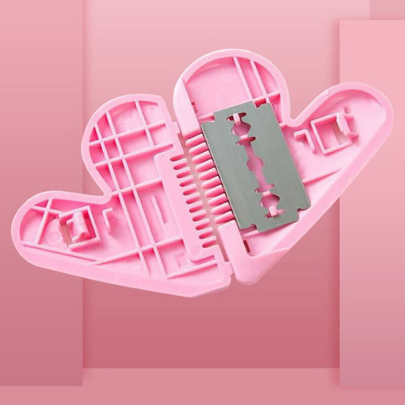 Mini tondeuse à cheveux rose en forme de cœur, peigne pour couper les cheveux