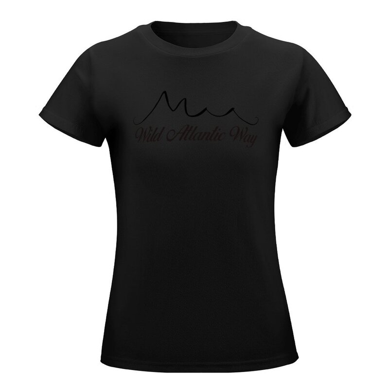 T-shirt femme taille plus, vêtement humoristique, motif dessin animé, Interface Atlantic Way, Irlande