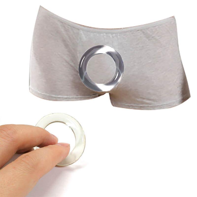 Roupa interior ajustável do anel do silicone para homens, Suporte super elástico da lingerie, Boxers adultos ajustáveis da crotch