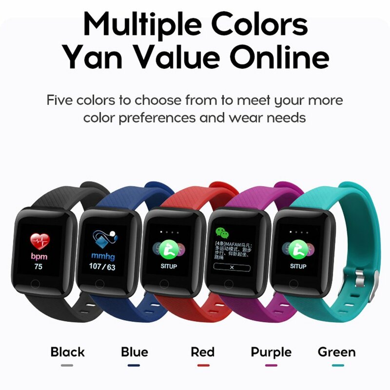Smart Horloges IP67 Waterdichte Bloeddruk Hartslagmeter Horloge Sport Smartwatch Voor Android Ios Apple Iphone Mannen Vrouwen