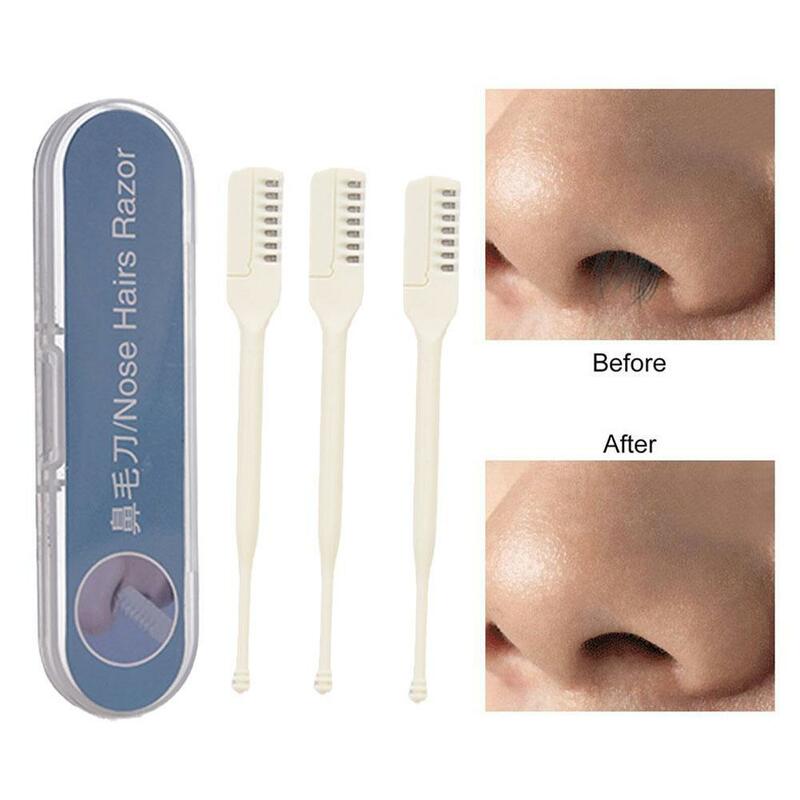 Double Sided Nasal Hair Cutter For Nose Hair Trimmer Nose Hair Trimmer Tool 360 Degree Rotate Nostril Cleaning Scissors