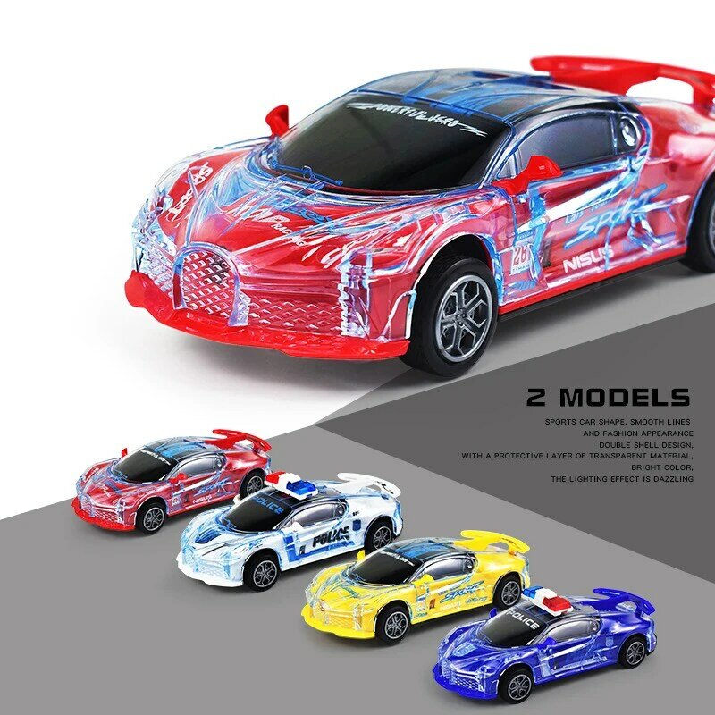 New Light-emitting With Music Gimbal Car Toy Creative Simulation Police Car Sports Car Inertia Car Toy Model Boys Birthday Toys