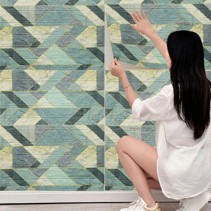 1Pcs 77cm*70cm 3D Wall Sticker Imitation Brick Bedroom Home Decor Waterproof Self-adhesive DIY Wallpaper for Living Room