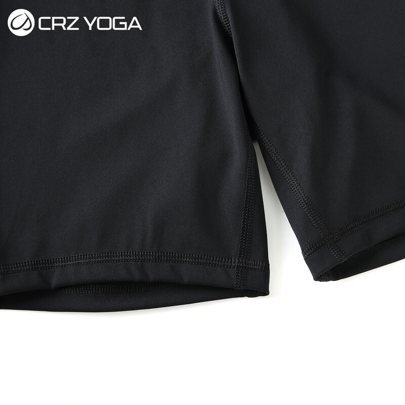 Crz-shorts de ciclista de 6 polegadas, estampa de cintura alta, feminino, ideal para prática de ioga e corrida