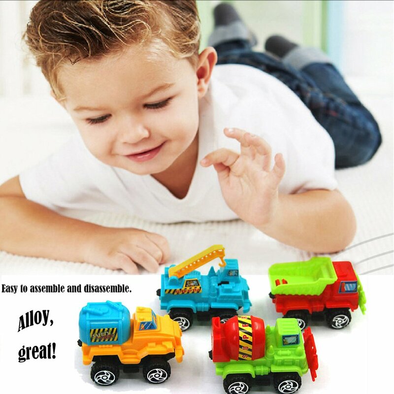 Puxar para trás modelo de engenharia carro diecast veículos de brinquedo carros de brinquedo para meninos meninas clássico veículo brinquedo carro educativo