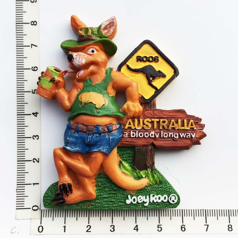 Imanes de nevera de Australia, Koala, canguro, Sídney, artefacto de resina 3D, decoración, recuerdo turístico, pegatinas magnéticas de refrigerador