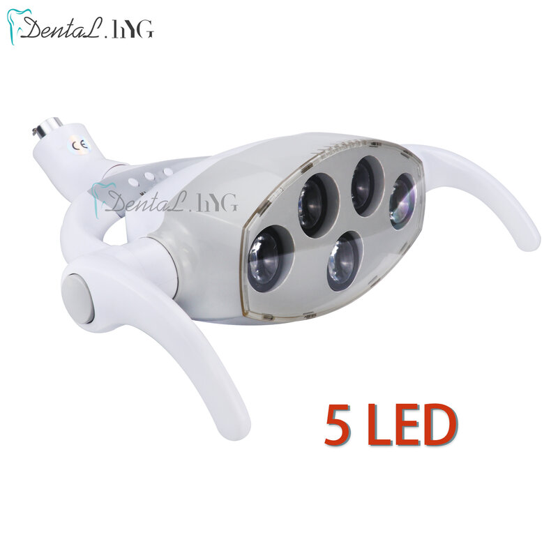 5Pcs Dental Oral Lamp Operation Light Shadowless With Sensor Switch For Dental Chair Unit Cold Light 8Level Brightness 2 Color