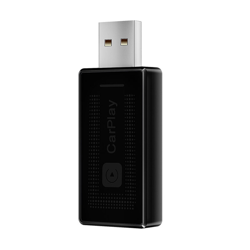 USB 무선 카플레이 어댑터, 스마트 AI 박스, 플러그 앤 플레이, 미니 USB 어댑터, RGB 다채로운 빠른 연결, 유선 애플 카플레이