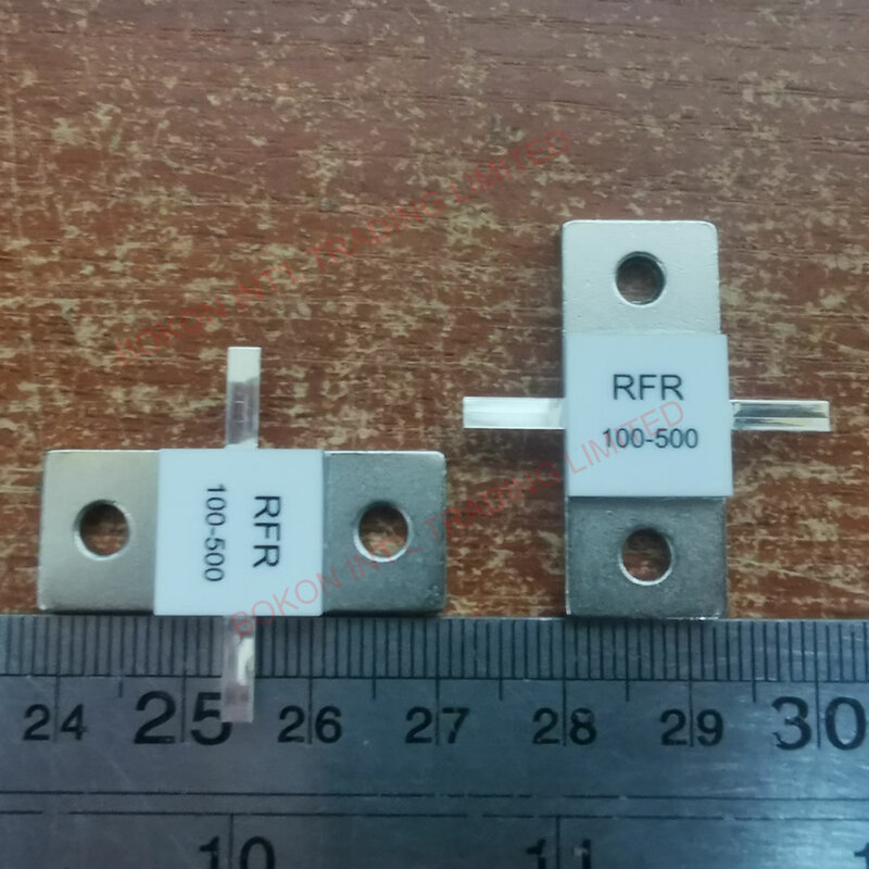 마이크로파 RF BeO 세라믹 RFR100-500 플랜지 저항기, RFP-500-100 400-100R 500 와트 100OHM 대체, 500 와트, 100 옴, 500W 100Ω