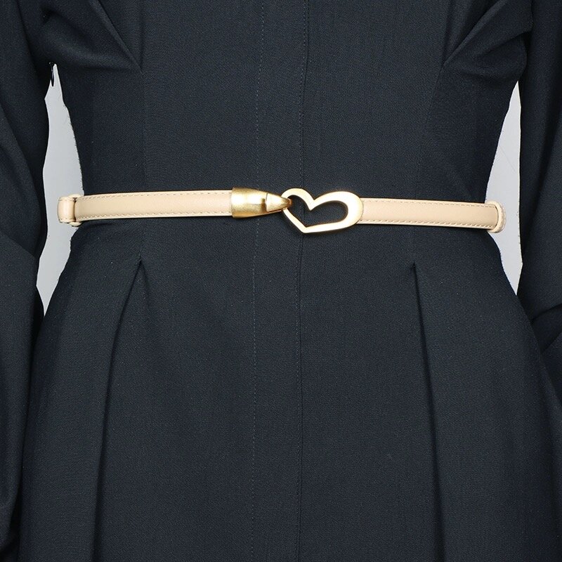 Cintura di design di lusso per le donne elegante amore fibbia in metallo cintura da donna in pelle di alta qualità abito femminile Jeans cintura di moda