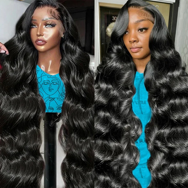 200 Density 13x6 HD Transparent Lace Front Wig Body Wave 13x4 Brazilian Remy Human Hair 30 32 Inches Lace Frontal Wig For Women