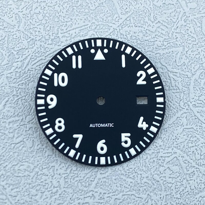 Watch Accessory 33.5MMS Logo Digital Green Glow Dial Suitable For Installing NH35/36 Mechanical Movement