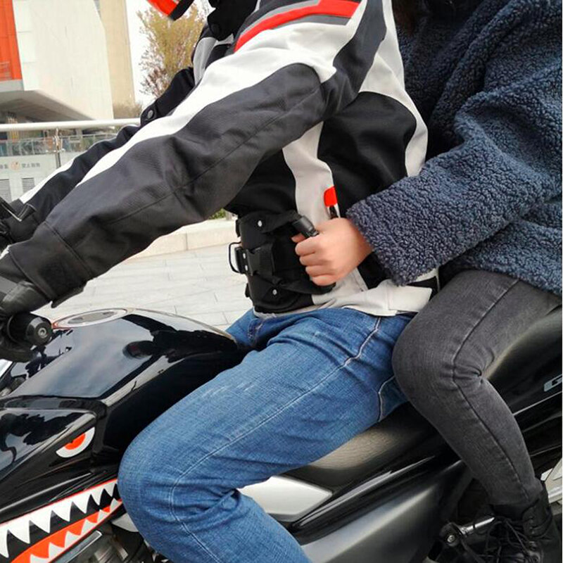 Cinturón de seguridad para asiento trasero de motocicleta, Asa de agarre para el pasajero, Correa antideslizante Universal para niños