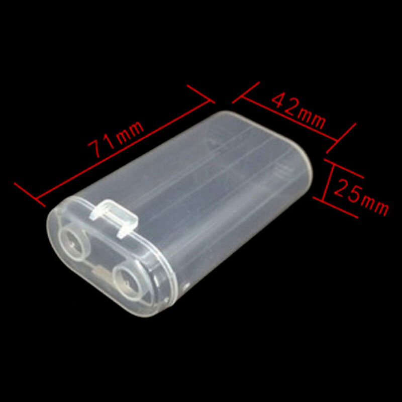 1PC 18650 Battery Storage Box Waterproof Clear Holder Safety Battery Organizer For 2 Sections 18650