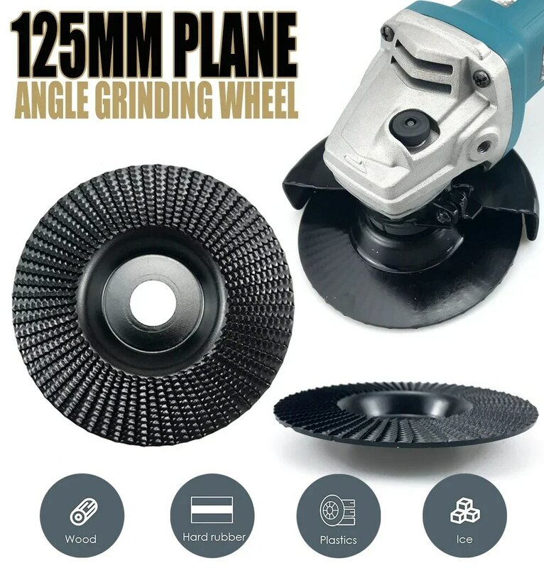 125mm Plane Bevel Angle Grinding Wheel Woods Polishing Wheel Wood Carving Sanding Tool Abrasive Disc Tools for Angle Grinder