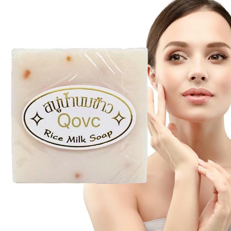 Nowa tajlandia mydło do mleka ryżowego mydło wyrabiane ręcznie mleko ryżowe mydło wybielające kozie mydło do ryżu do wybielania ciała do twarzy hurtowo