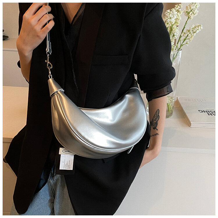 Trendy Designer Dumpling Hobos Handbag and Purses Totes Shoulder Crossbody Bag for Women Casual 2024 New Ladies Messenger Bags