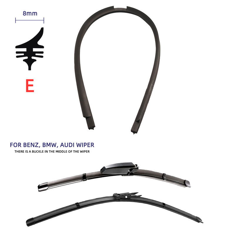 Car Wiper Rubber Refill Blade Windshield Wiper Insert Strip Replacement Genérico 30cm A 80cm Caber Todos os Tipos Fit para Toyota VW