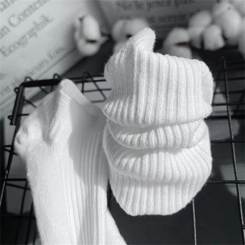5/10 Pairs/Pack New Cotton Socks Ankle Men Women 100% Cotton White Black Invisible Sweat-absorbing Girls Low Tube Boat Socks