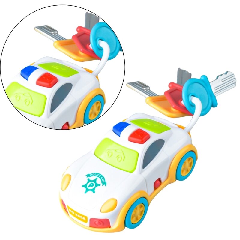 Interaktives Autoschlüsselspielzeug für Kinder mit realistischem Sound und bunten Lichtern. Dropship