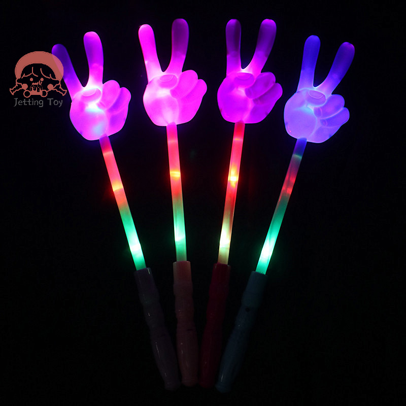 LED 빛나는 손가락 스틱 마술 지팡이, 아이 머리띠, 스파클 장난감, 콘서트 라이트 스틱, 활동 게임 소품, 1PC