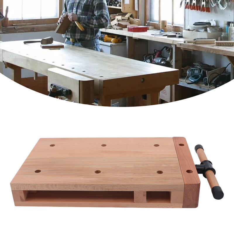 G字型固定クリップ付き木製ワークベンチ