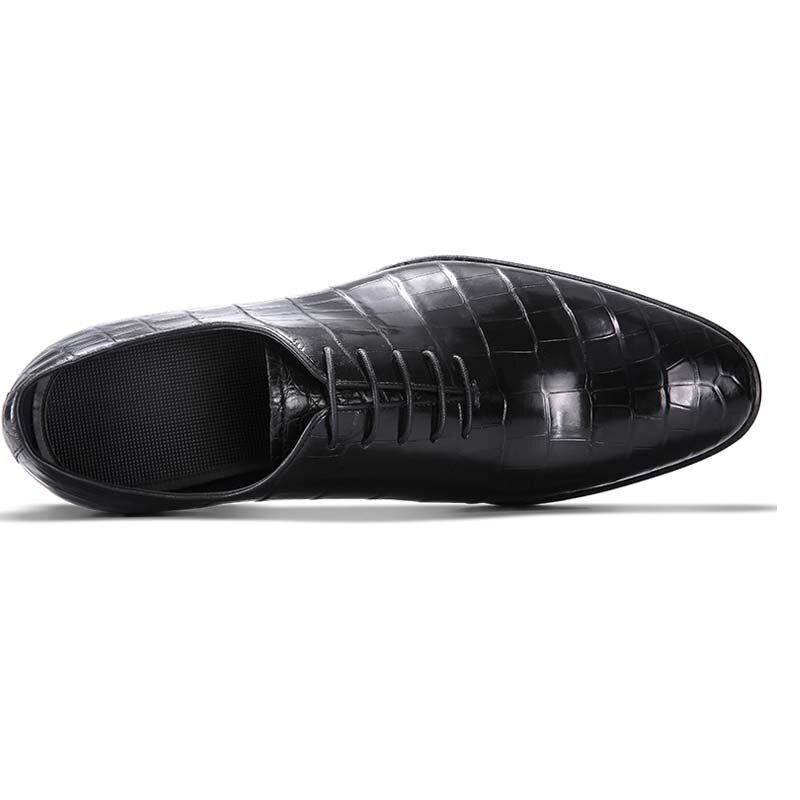 KEXIMA-zapatos de piel de cocodrilo para hombre, calzado formal, de fabricación manual, novedad
