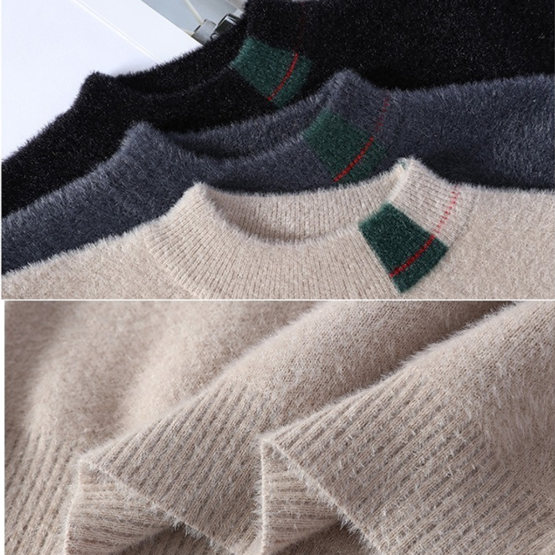 Sweater tebal hangat pria, mantel Sweater Pullover hangat musim dingin untuk lelaki