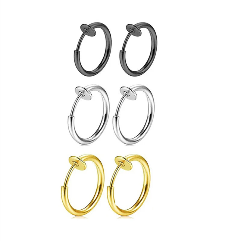 Кольца для имитации носа 2/8 шт., кольца-клипсы для ушей, Поддельные кольца для перегородки, не пирсинг, пружинные серьги-кольца для губ, поддельные серьги для хряща