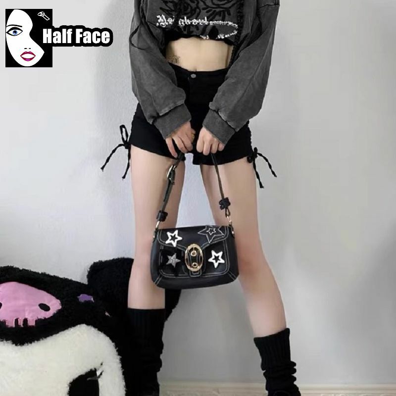 Y2K Spicy Girls Harajuku Women’s Gothic Punk NicheStar One Shoulder Lolita Mini Underarm package Vintage Crossbody Bags Tote