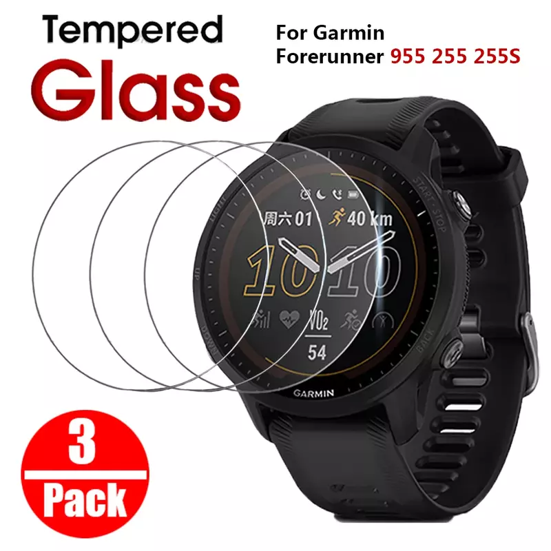 Película protetora de vidro temperado para relógio inteligente, protetor de tela para Garmin Forerunner 955, 955, 255, 255S, 955, 1-3Pack