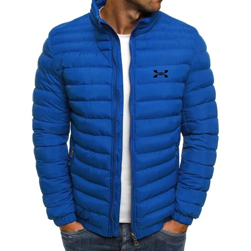 Мужская зимняя куртка с воротником-стойкой, теплая парка, уличная мода, повседневная бейсбольная приталенная брендовая куртка, 2023