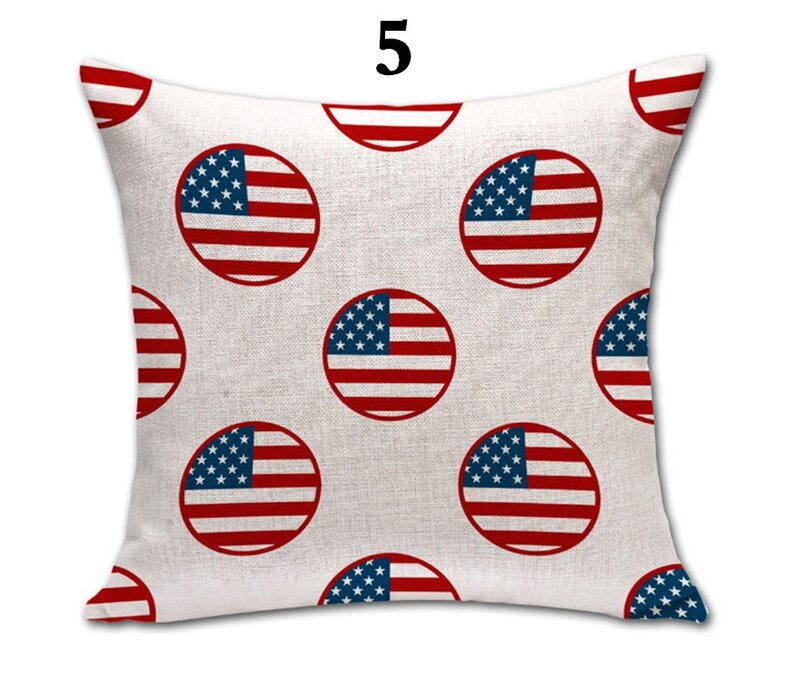 Strona główna flaga ameryki paski poszewka na poduszkę z bawełny i lnu z nadrukiem poduszki na siedzenia samochodowe poszewka na poduszkę
