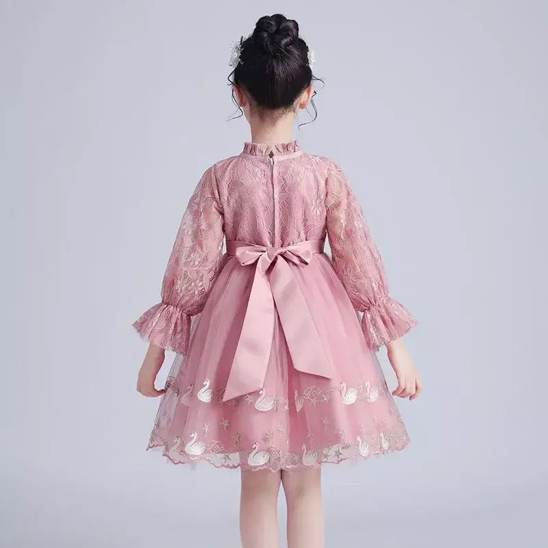 Vestido de princesa infantil, Vestido de tesouro da menina, Novo, Outono, 2023
