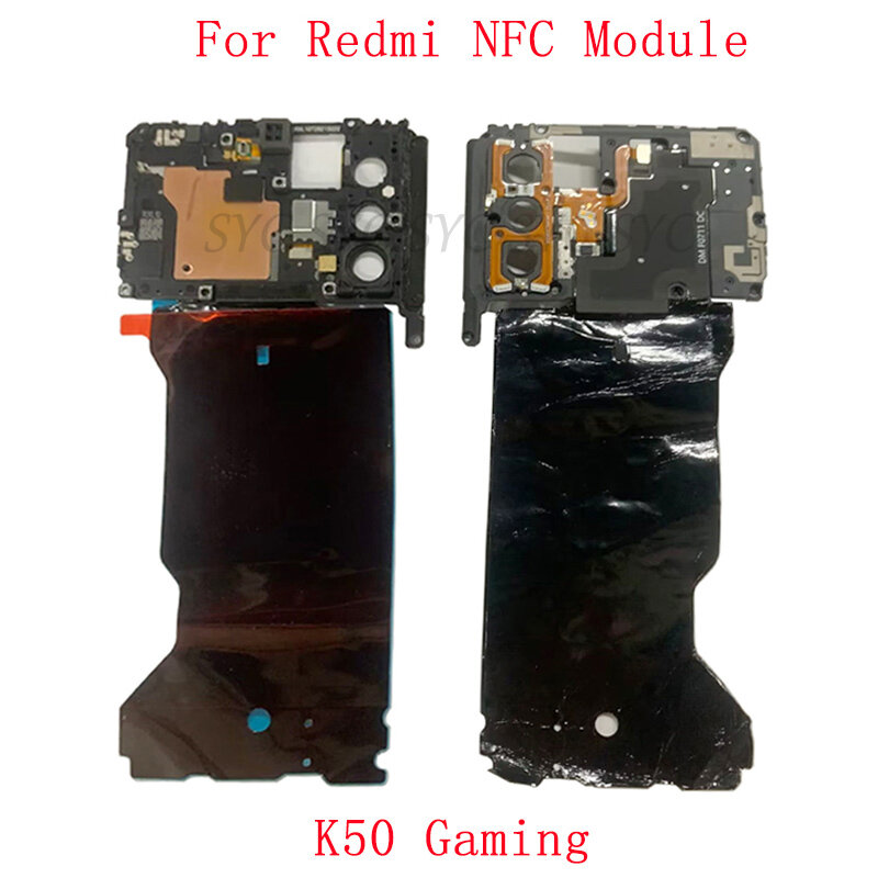 Módulo de Chip NFC, cubierta de marco de cámara, Cable flexible para Xiaomi Redmi K50, piezas de reparación de carga inalámbrica para juegos