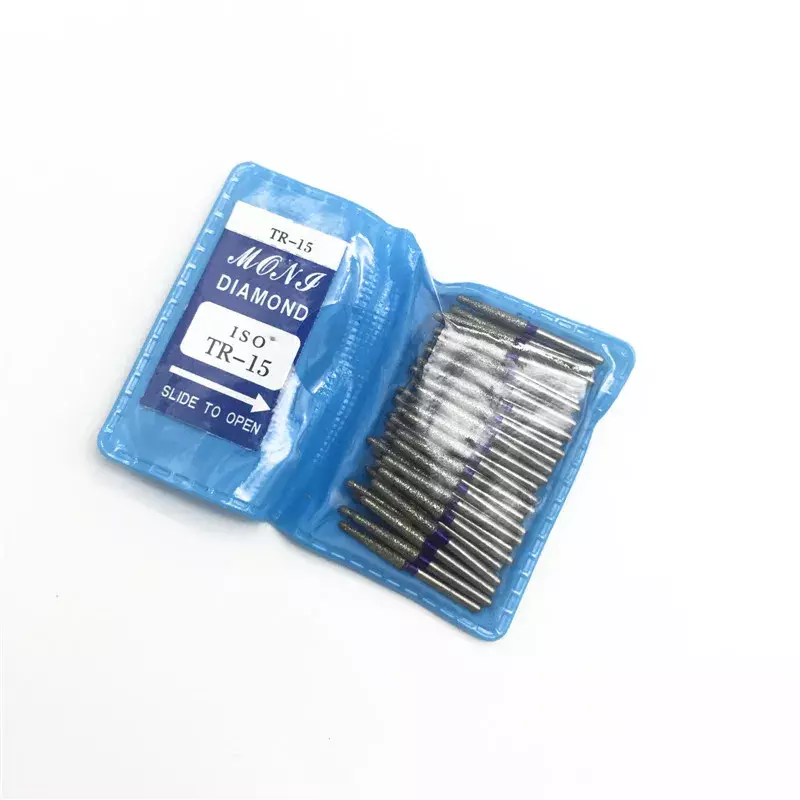50 pz/borsa frese per lucidatura diamantate dentali frese ad alta velocità lucidatura dei denti serie TR materiali dentali