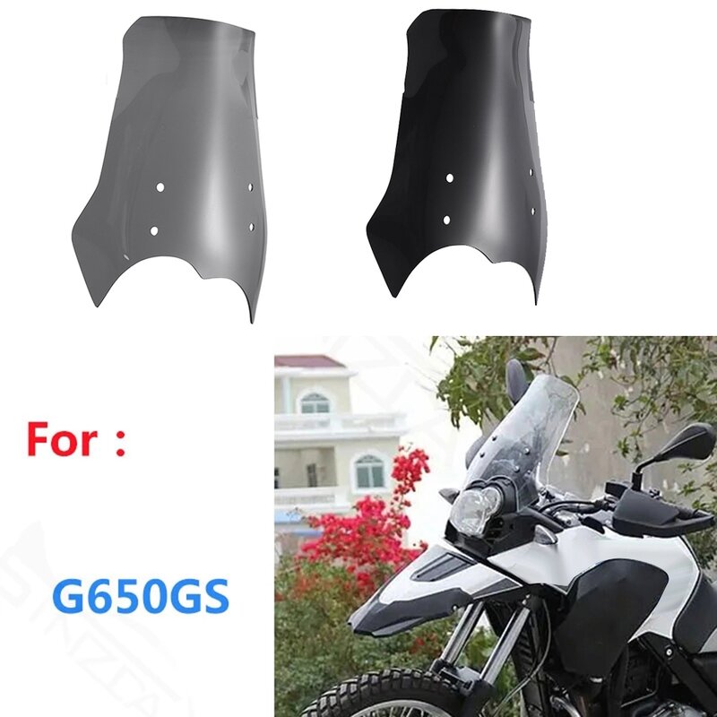 Motorcycle Windscreen Windshield Wind Deflector Front Class Black for BMW G650GS G650