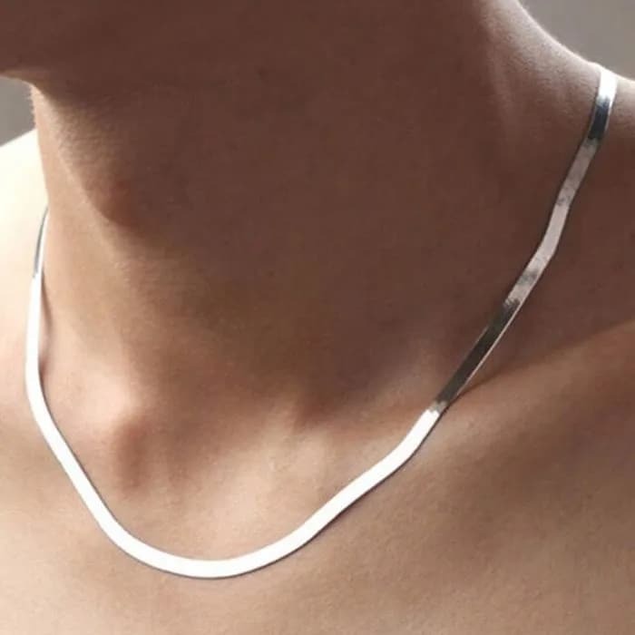 Ожерелье-цепочка из серебра 925 пробы с лезвием 4 мм для женщин и мужчин, роскошное свадебное украшение, праздничные подарки