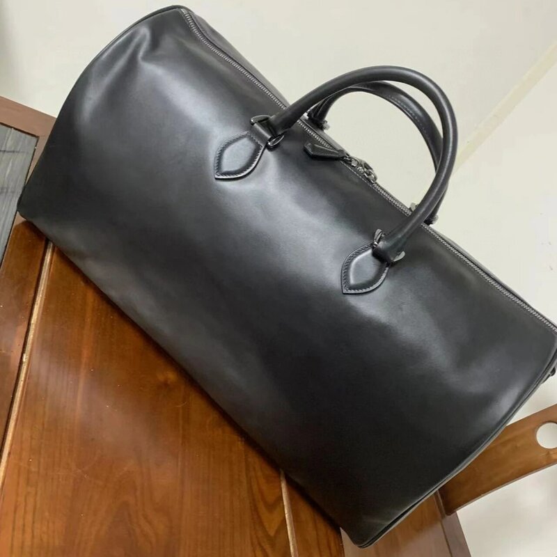 Seetoo couro grande saco de viagem mochila cor grande personalizado couro bens viagem companheiro 56*30*24cm