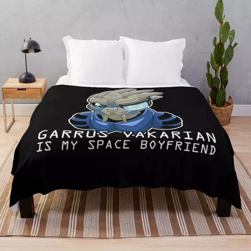 Manta de tiro de Garrus Is My Space Boyfriend, mantas esenciales de viaje para dormitorio