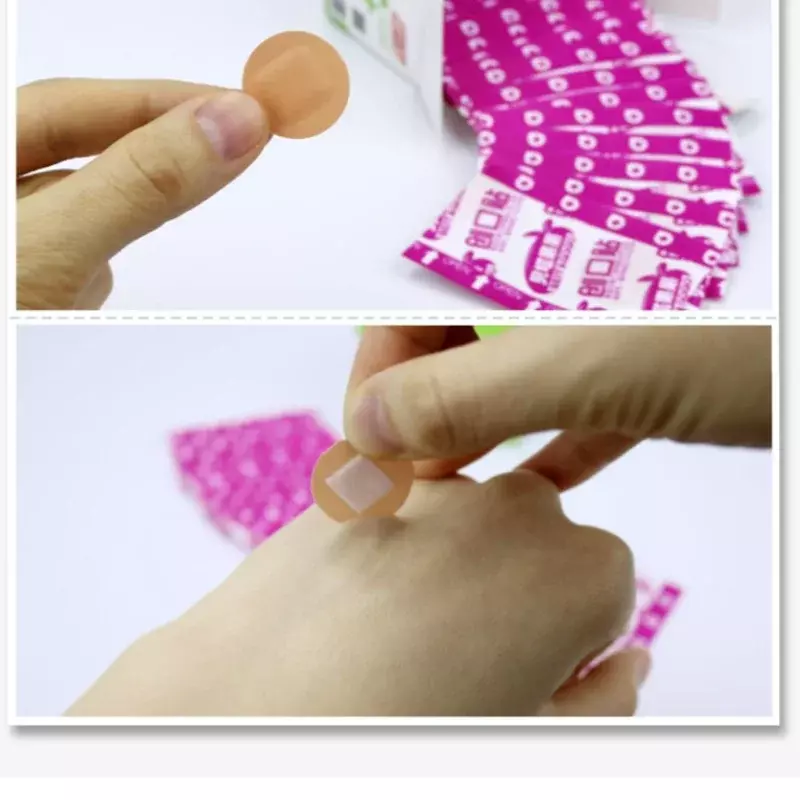 100 Stuks Ronde Band Hulp Body Wond Hemostase Sticker Voor Baby Huid Ademend Waterdicht Transparant EHBO Bandage