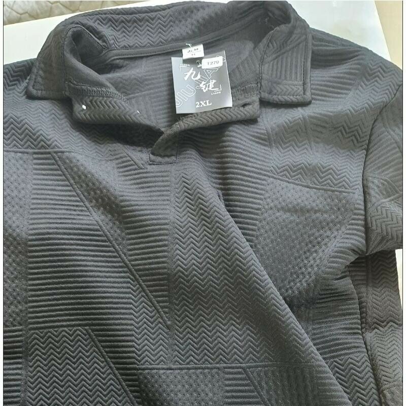 Мужская воздухопроницаемая приталенная рубашка-поло для гольфа, с отложным воротником